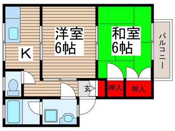 ニューＧＭコーポ２号棟の物件間取画像